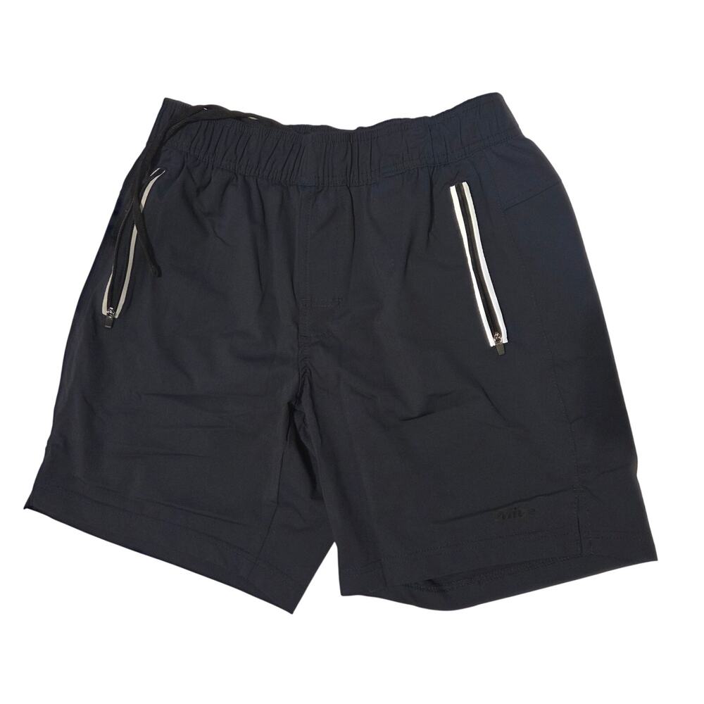 Mitre Shorts Zipper Close Pockets Athletic Drawstring Reflective Blue sz M 7"